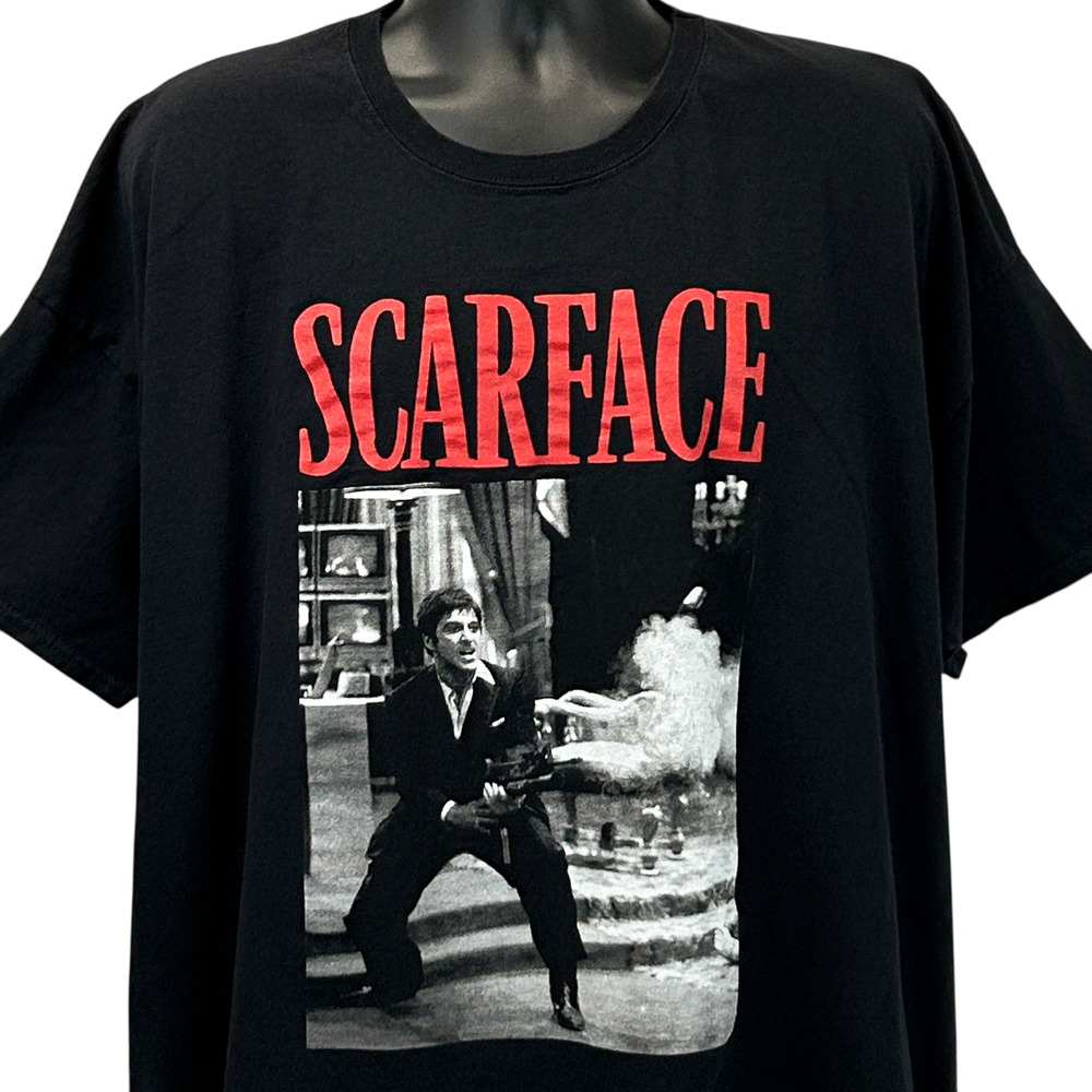 Scarface Tony Montana T Shirt Black Movie Film boohooMAN UK Made Unisex XXXL 3XL